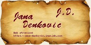 Jana Denković vizit kartica